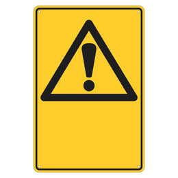 Warning Sign - ! (insert your own wording) - 450x600mm metal