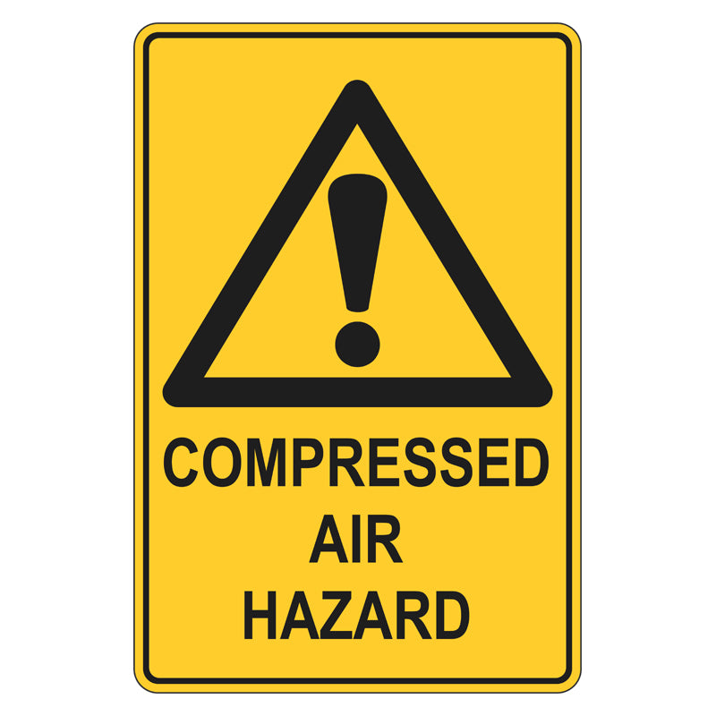 Warning Sign Compressed Air Hazard