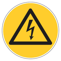 Warning Sign - High Voltage Symbol - 50mm self-adhesive vinyl
