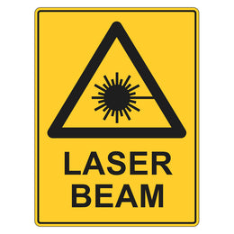 Warning Sign - Laser Beam - 450x600mm corflute