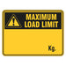 Maximum Intended Load Sign Warning Sign - Maximum Load Limit — Safetysigns.com.au