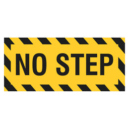 Warning Sign - No Step - 200x450mm self-adhesive vinyl