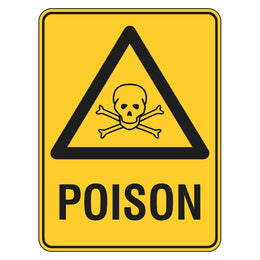 Warning Sign - Poison - 225x300mm metal