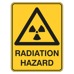 Warning Sign - Radiation Hazard - 225x300mm metal