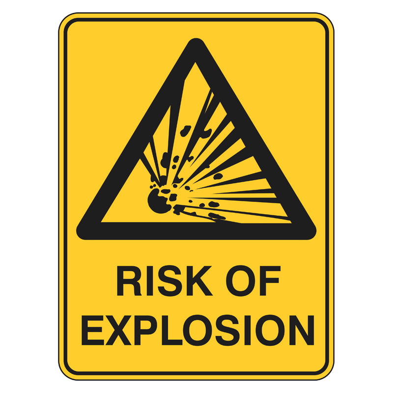Warning Sign - Risk Of Explosion – Safetysigns.com.au