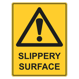 Warning Sign - Slippery Surface - 450x600mm polypropylene