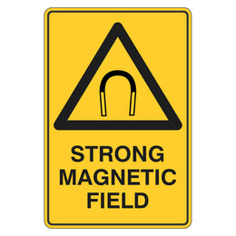 Warning Sign - Strong Magnetic Field - 300x450mm polypropylene