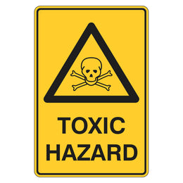 Warning Sign - Toxic Hazard - 300x450mm metal