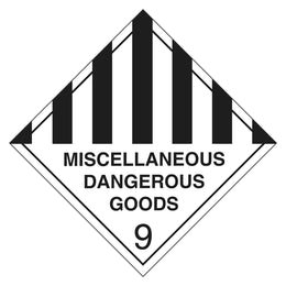 Hazchem Sign - 9 Miscellaneous Dangerous Goods - 270x270mm metal