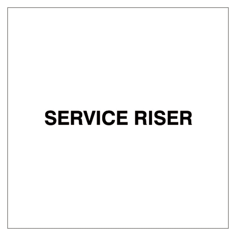 Fire Door Text - Service Riser — Safetysigns.com.au