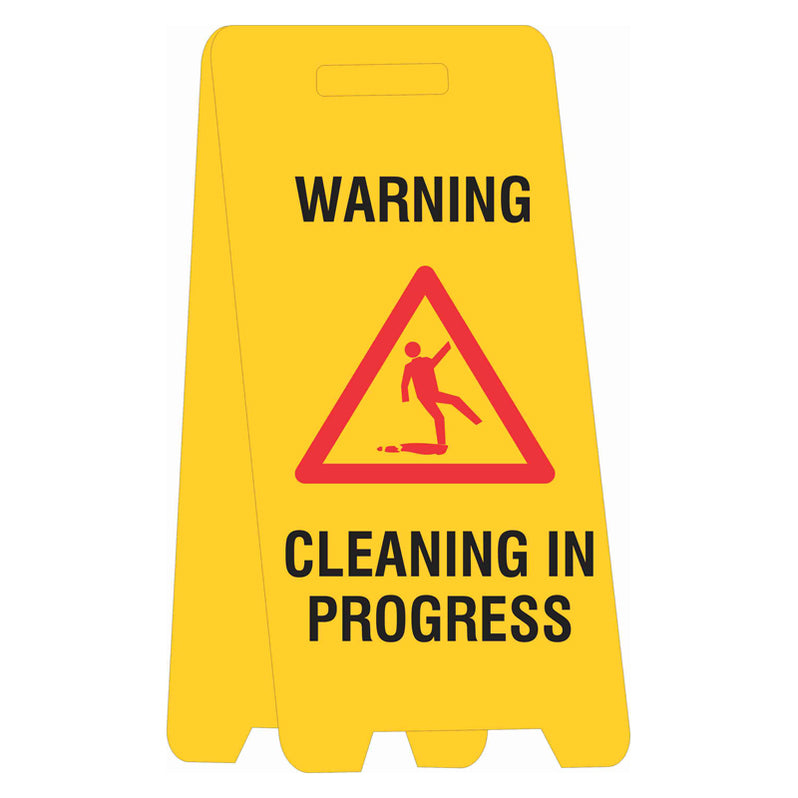 A-Frame Cleaning In Progress Sign - Heavy Duty Plastic Safety Stand ...