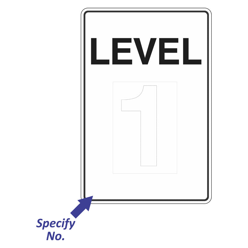 Level Number Sign — Safetysigns.com.au