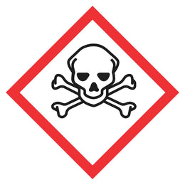 Hazchem Sign - Acute Toxicity - 100x100mm self-adhesive vinyl