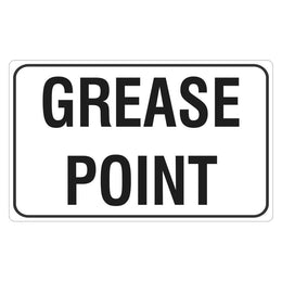 Hazchem Sign - Grease Point - 55x90mm self-adhesive vinyl