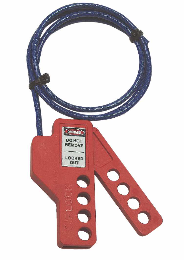 Cable Lock Out Device with 1m Steel Cable — Safetysigns.com.au