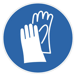 Mandatory Sign - Gloves - 200 mm self-adhesive vinyl