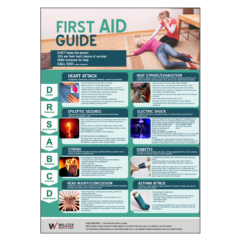 First Aid Poster Safetysigns Com Au