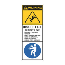 Warning Sign - Risk Of Fall - 60x150mm self-adhesive vinyl
