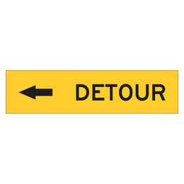 Multi Message Frame Sign - Detour - 300x1200mm corflute