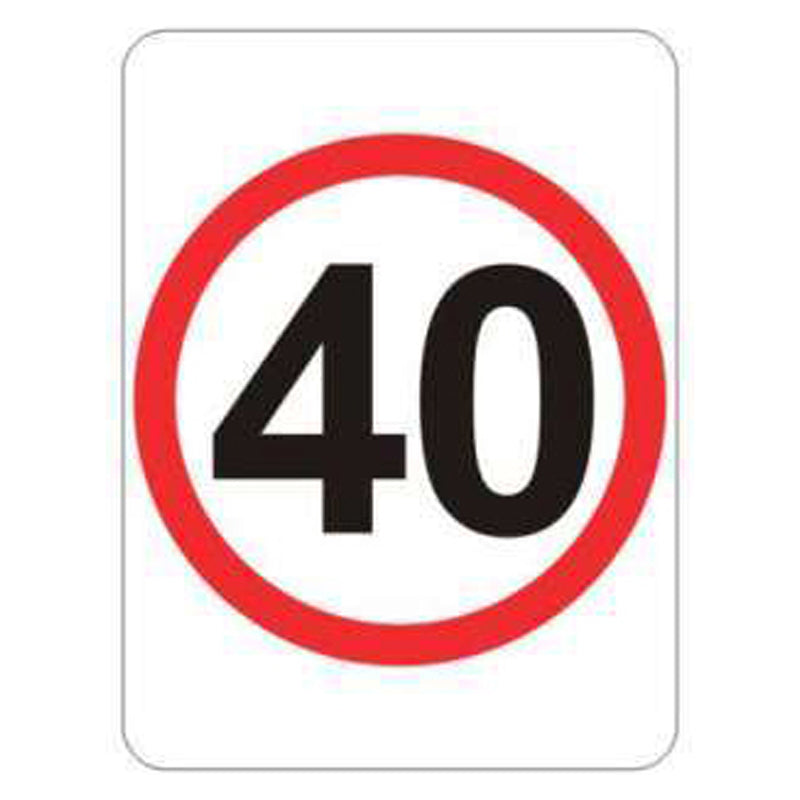 Traffic Sign - 40 KM (R4-1) — Safetysigns.com.au