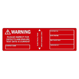 Electrical Test Tags - Red - 130x40mm Pack of 100