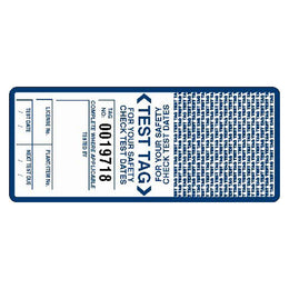 Self Laminating Test Tags With Security Flap - Blue - 98x42mm Pack of 100