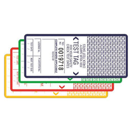 Self Laminating Test Tags With Security Flap - Mixed - 98x42mm Pack of 100